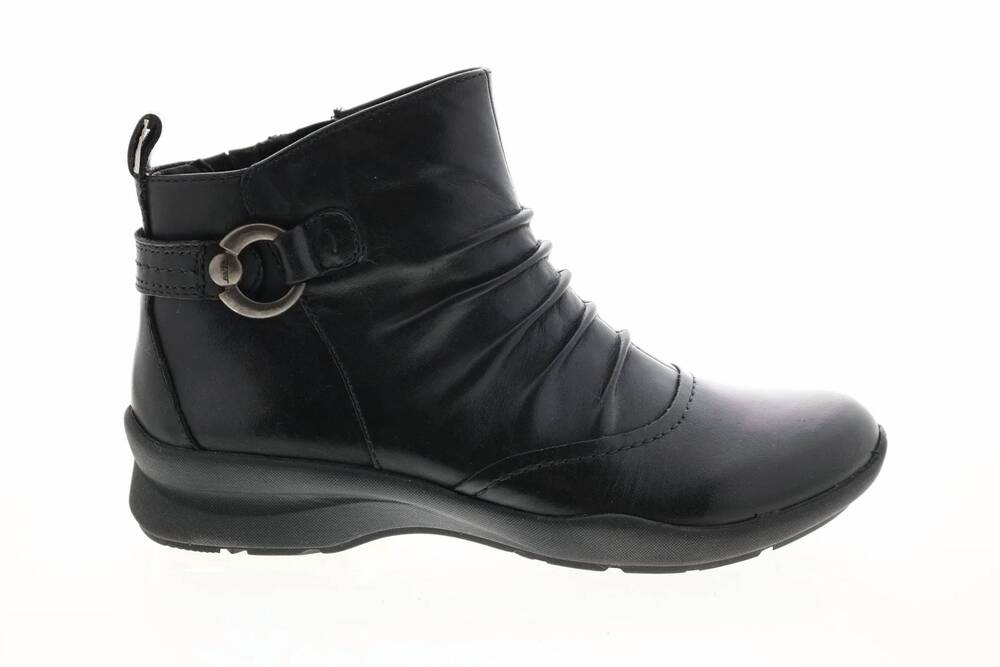NEW EARTH women's alta leather ankle boots in black